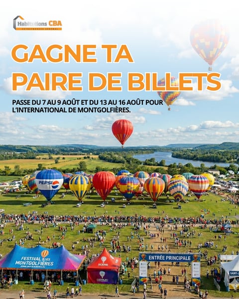 Concours Gagnez vos billets pour l'International de montgolfières de Saint-Jean-sur-Richelieu!