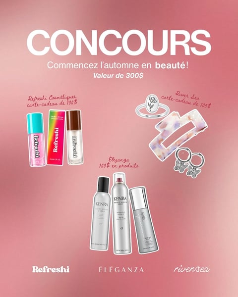 Concours Gagnez vos essentiels de beauté pour l'automne!