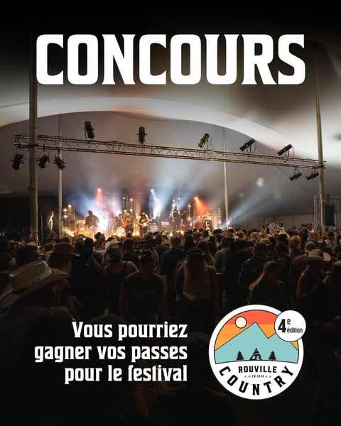 Concours Gagnez vos passes pour le Festival Rouville Country!