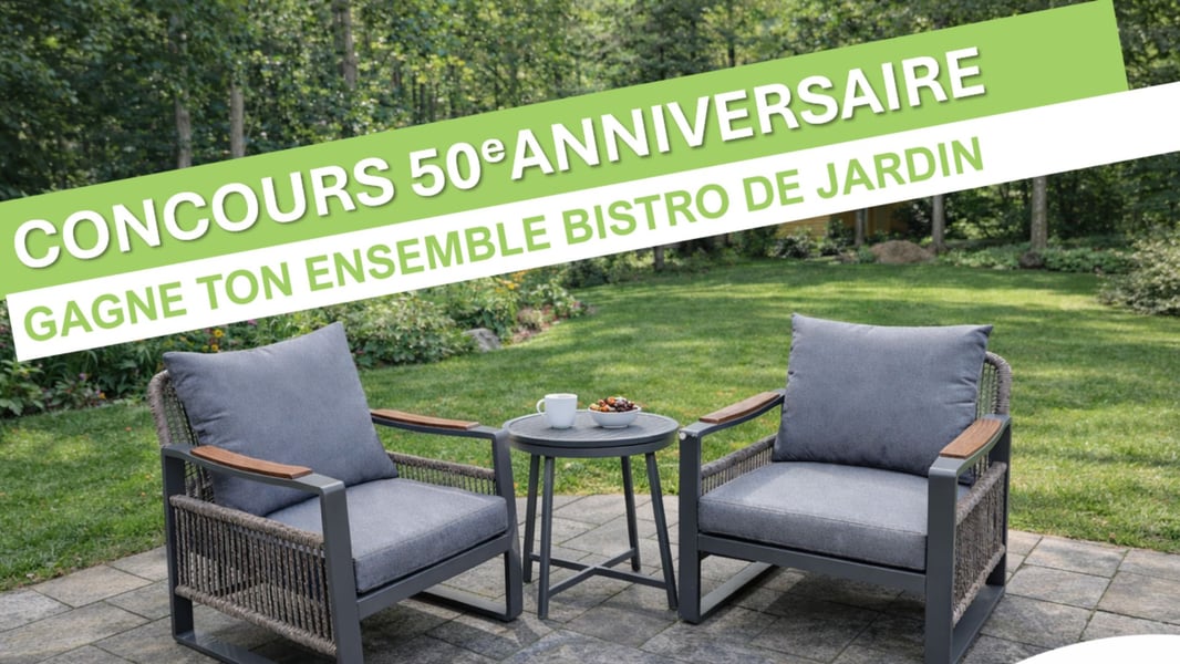 Concours Gagnez votre ensemble bistro de jardin offert par Paradis Jardin & Accessoires!