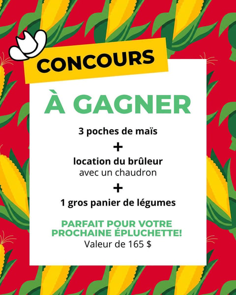 Concours Gagnez votre épluchette de maïs!
