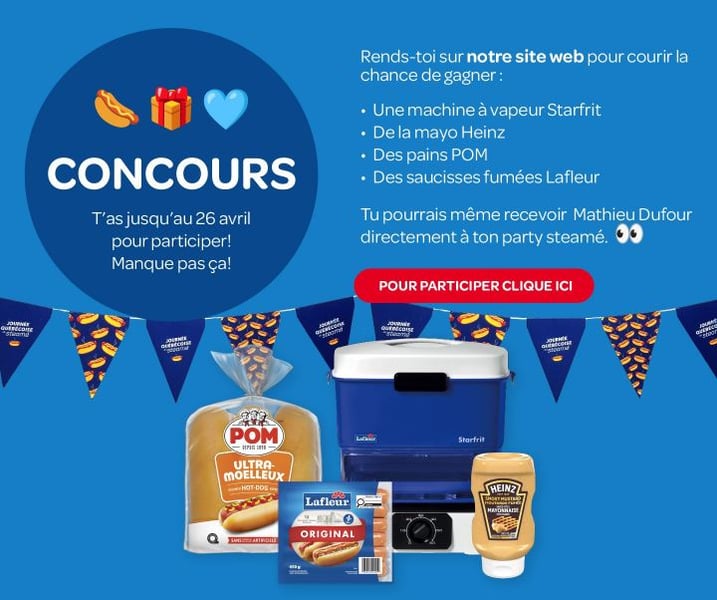 Concours Gagnez votre party steamé Lafleur!