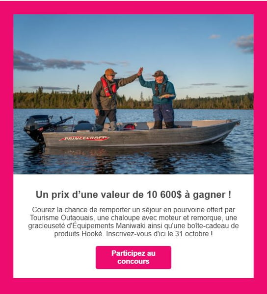 Concours Gagnez votre voyage de pêche en Outaouais !