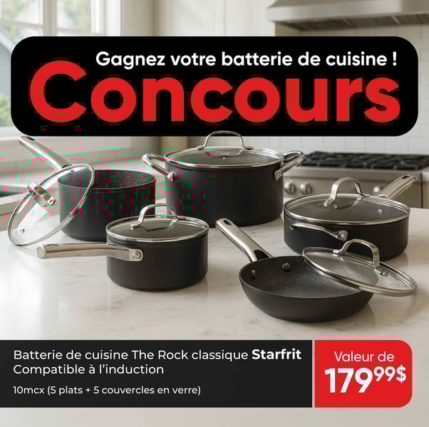 Concours Gagnon Frères - Gagnez une Batterie de Cuisine