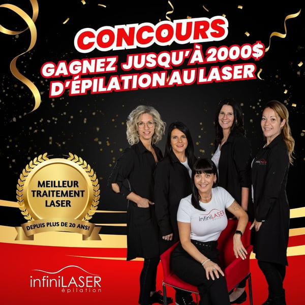 Concours Infini LASER -  Gagnez un traitement de 6 séances allant jusqu'à 2000$!