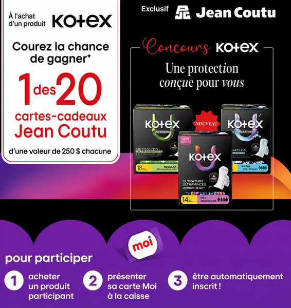 Concours Jean Coutu Gagnez l'une des vingt cartes-cadeaux de 250$!