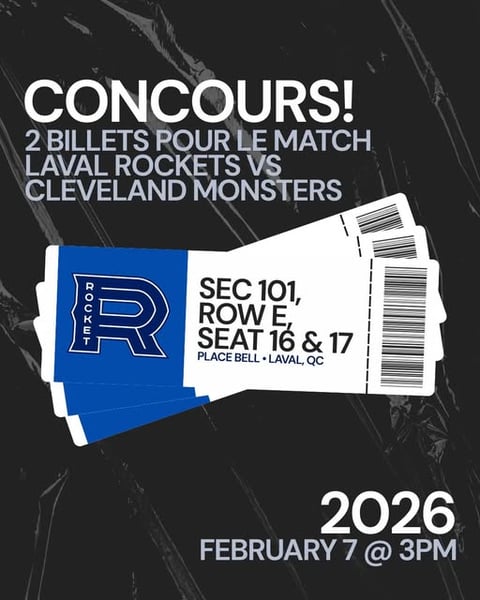 Concours Kitchen 73- Gagnez 2 billets pour le match Rocket de Laval vs. Cleveland Monsters le 7 février!