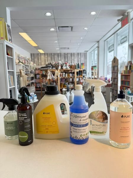 Concours La p'tite griffe - Gagnez un ensemble de départ de nos produits essentiels pour bien commencer le vrac à la maison.