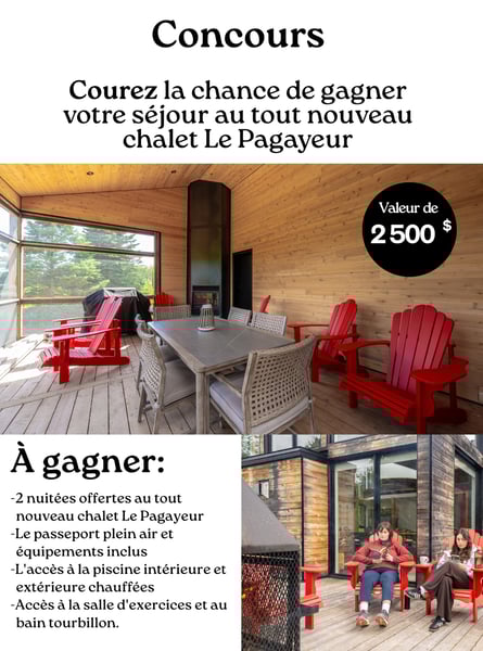 Concours Le Baluchon éco-villégiature - Gagnez votre séjour au tout nouveau chalet Le Pagayeur ! Concours Le Baluchon éco-villégiature - Gagnez votre séjour au tout nouveau chalet Le Pagayeur !