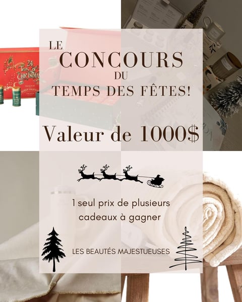 Concours LES BEAUTÉS MAJESTUEUSES -gagnez un lot de cadeaux parfaits pour se détendre et prendre du temps pour soi.