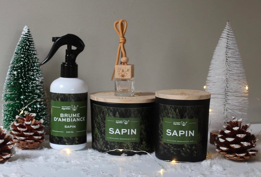 Concours Les bougies signées SM - Gagnez un ensemble cadeau de la collection Sapin!