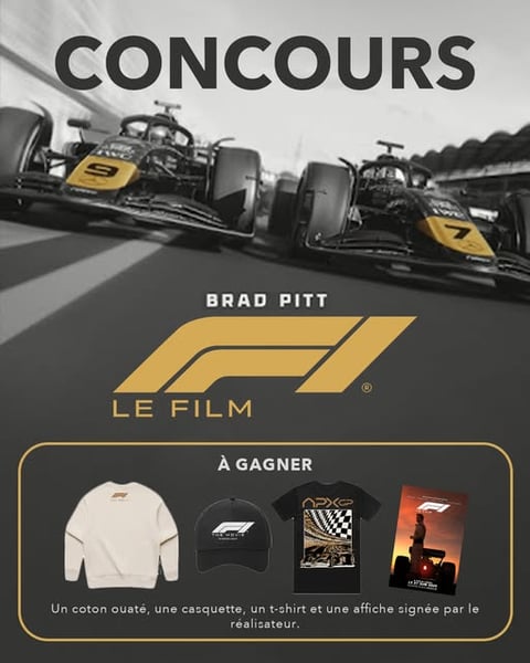 Concours Les Cinémas Ciné Entreprise - F1 LE FILM! Concours Les Cinémas Ciné Entreprise - F1 LE FILM!