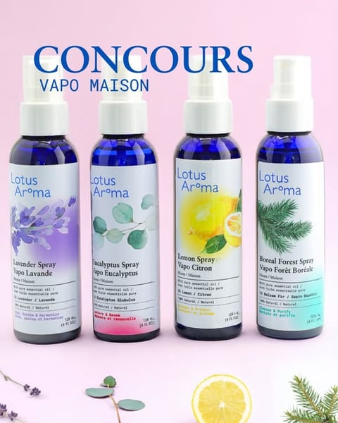 Concours LOTUS AROMA - Gagnez la collection complète de nos vapos maison 100 % naturels! Concours LOTUS AROMA - Gagnez la collection complète de nos vapos maison 100 % naturels!