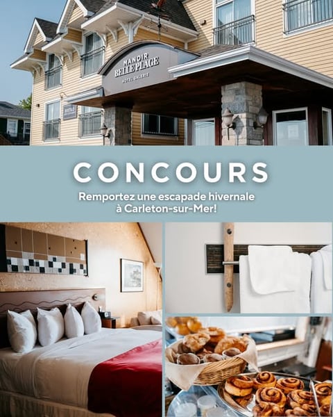 Concours Manoir Belle Plage - Gagnez un séjour de 2 nuitées à Carleton-sur-Mer!