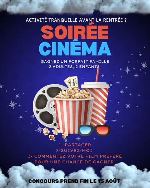 Concours Marie-Hélène Chartier - Courtier immobilier - sortie cinéma en famille!