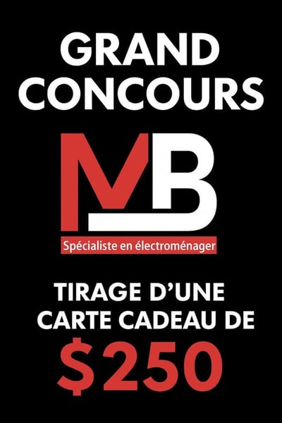 Concours MB Électro-Service - Gagne une carte cadeau de ton choix d’une valeur de 250$!