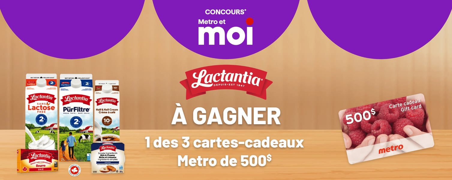 Concours Metro - Gagnez 1 des 3 cartes-cadeaux Metro de 500 $! Concours Metro - Gagnez 1 des 3 cartes-cadeaux Metro de 500 $!