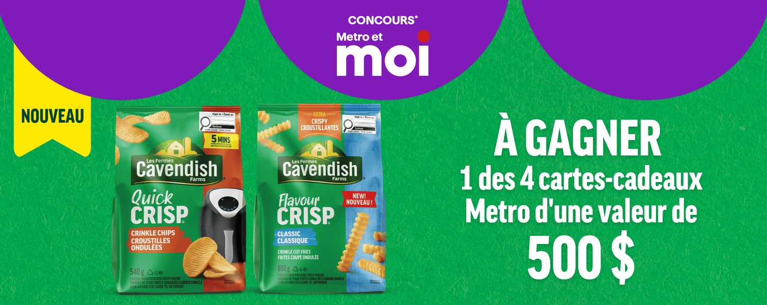 Concours Metro - Gagnez 1 des 4 cartes-cadeaux Metro d’une valeur de 500 $ ! Concours Metro - Gagnez 1 des 4 cartes-cadeaux Metro d’une valeur de 500 $ !