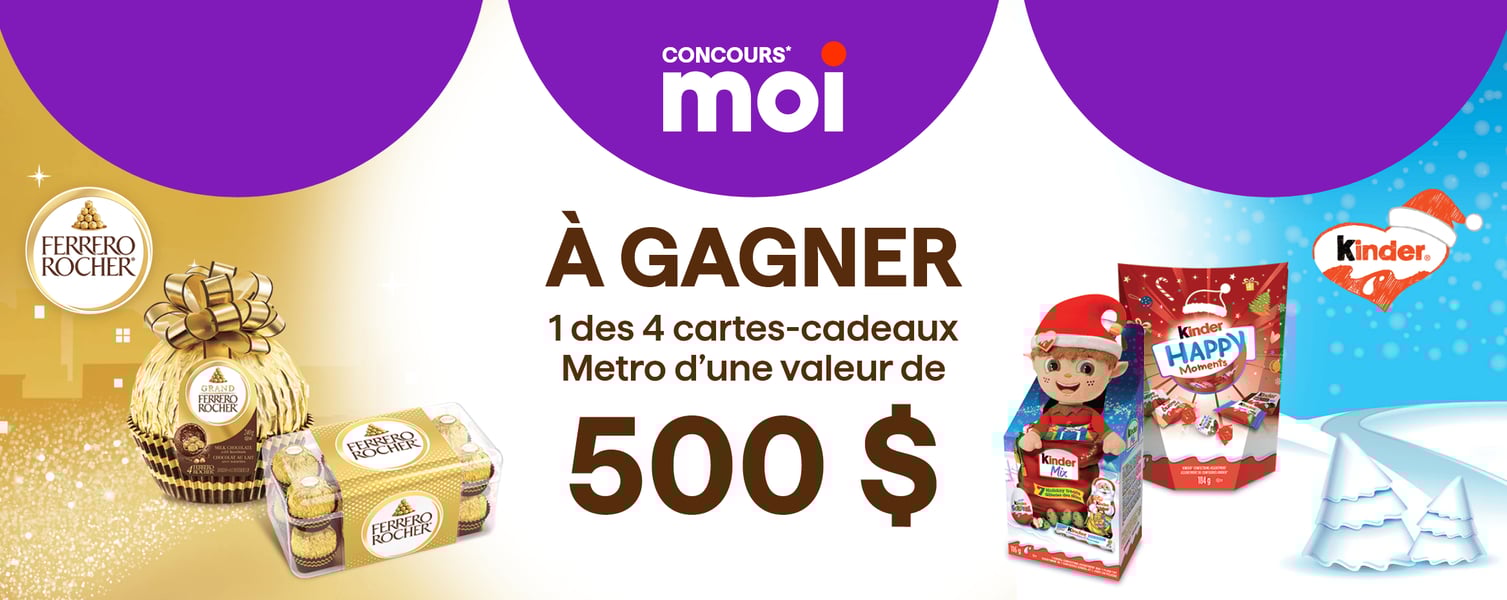 Concours Metro - Gagnez 1 des 4 cartes-cadeaux Metro d’une valeur de 500 $.
