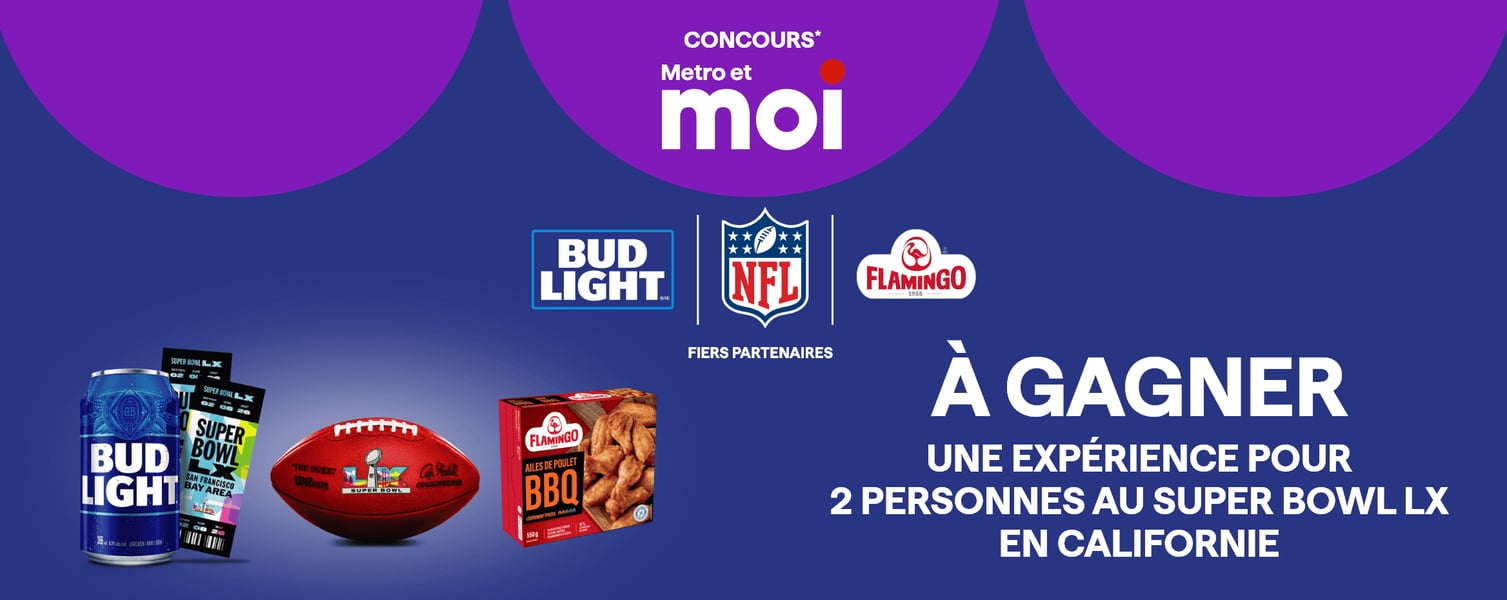 Concours Metro - Gagnez une expérience pour 2 personnes au Super Bowl LX en Californie !
