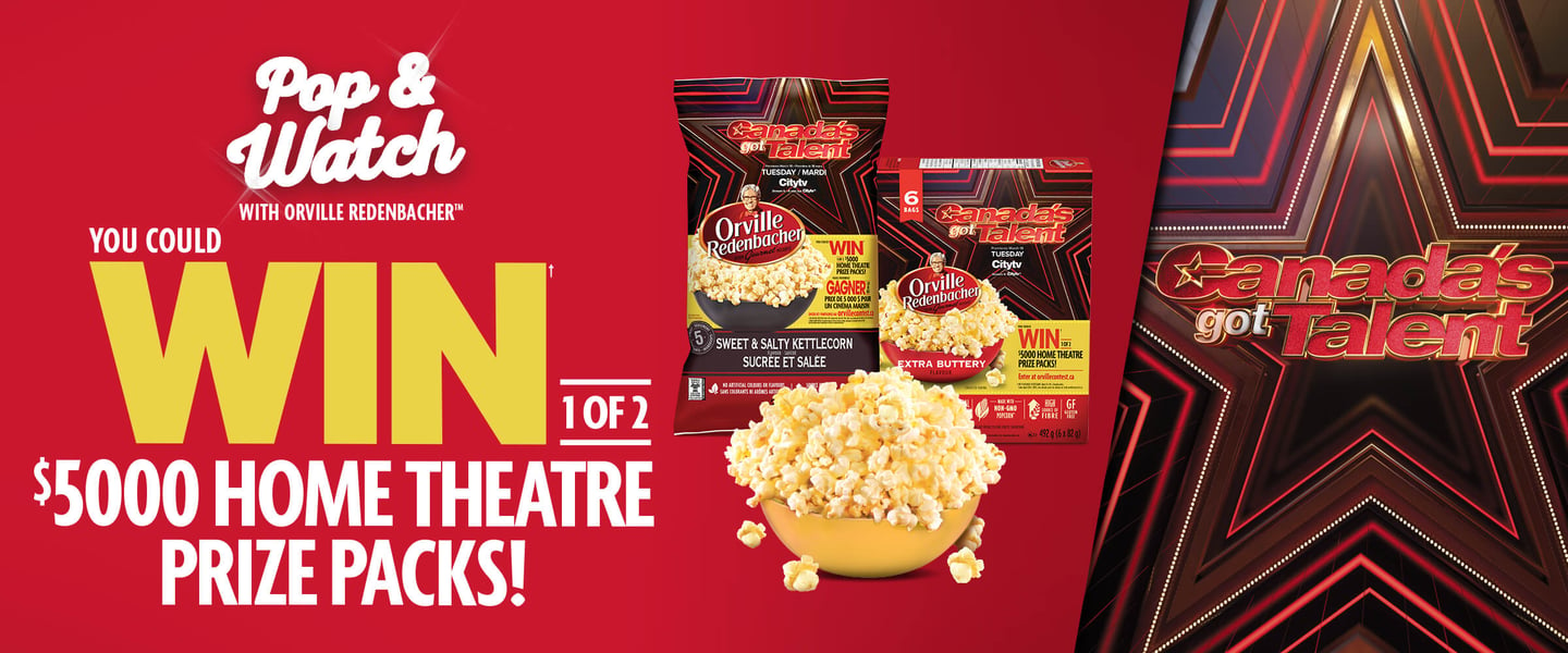 Concours Orville Redenbacher - Gagnez un système de cinéma maison d'une valeur de 5000$!