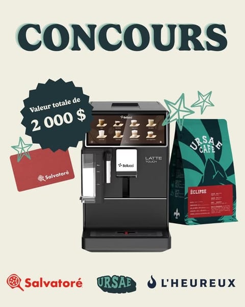 Concours Pizza Salvatoré, Ursae et L’Heureux Inc. vous gâtent avec un prix d’exception!
