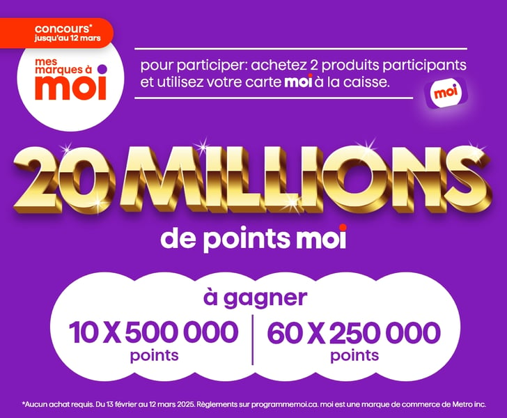 Concours Programme MOI - 20 millions de points MOI à gagner!