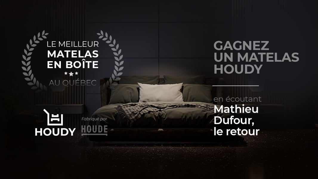 Concours Rythme FM 105,7 - Cette semaine, gagnez un matelas Houdy!