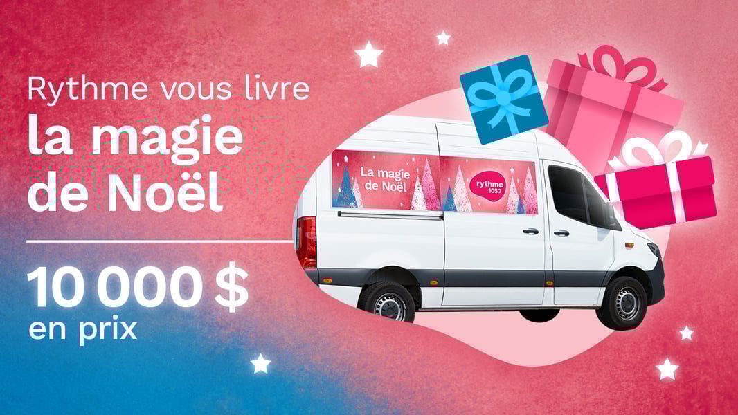 Concours Rythme FM 105,7 - Choisissez votre cadeau de Noël ! 10 000$ en cadeaux!