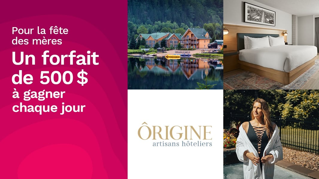 Concours Rythme FM 105,7 - Pour la fête des mères, un forfait de 500$ à gagner chaque jour ! Concours Rythme FM 105,7 - Pour la fête des mères, un forfait de 500$ à gagner chaque jour !