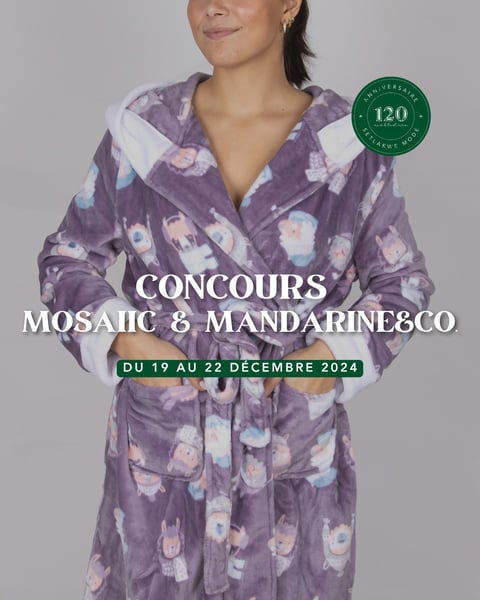 Concours Setlakwe Mode - Gagnez le pyjama de votre choix de marque Mosaiic & Mandarine&Co!