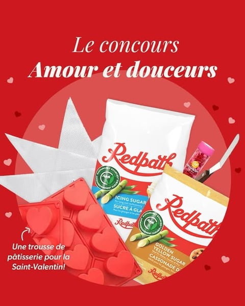 Concours Sucre Redpath -  Gagnez une superbe trousse de pâtisserie pour la Saint-Valentin!