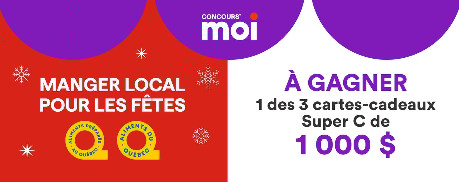 Concours Super C - 3 cartes-cadeaux Super C de 1 000 $ à gagner!
