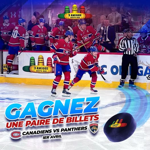 Concours 3 Amigos - GAGNEZ DES BILLETS POUR VOIR LES HABS - SIÈGES INCROYABLES SECTION ROUGE ! Concours 3 Amigos - GAGNEZ DES BILLETS POUR VOIR LES HABS - SIÈGES INCROYABLES SECTION ROUGE !