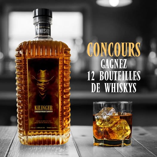 Concours AiR Distillerie - Gagnez 12 bouteilles de notre nouveau whisky québécois KILINGER! Concours AiR Distillerie - Gagnez 12 bouteilles de notre nouveau whisky québécois KILINGER!