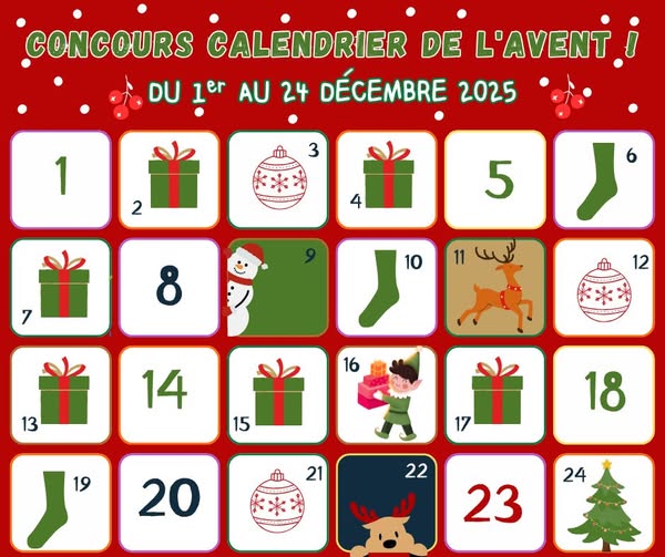 Concours Calendrier de l'Avent Fédération québécoise de camping et de caravaning!