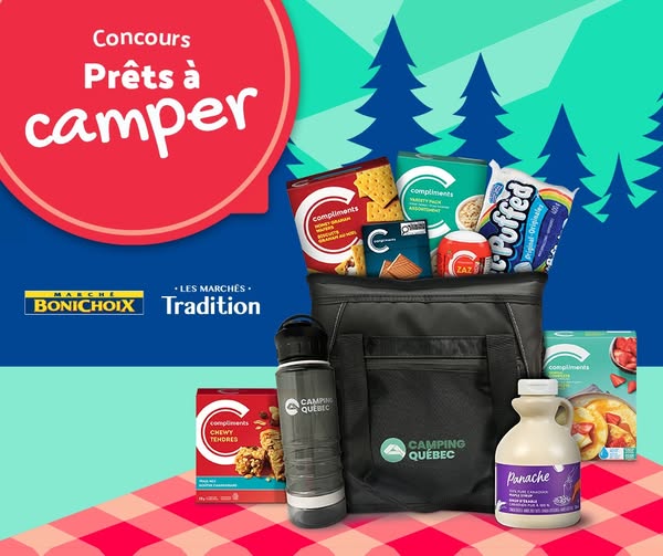 Concours Camping Québec - Gagnez une glacière remplie de produits parfaits pour vos escapades en plein air! Concours Camping Québec - Gagnez une glacière remplie de produits parfaits pour vos escapades en plein air!