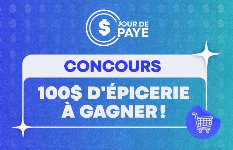 Concours Courez la chance de gagner 100$ d'épicerie! Concours Courez la chance de gagner 100$ d'épicerie!