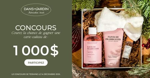 Concours Dans un jardin - Gagnez une carte-cadeau de 1000$ !
