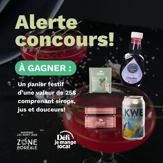 Concours Défi je mange local- Gagnez un panier festif d’une valeur de 25$!