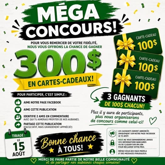 Concours Économarché - 300 $ EN CARTES-CADEAUX!