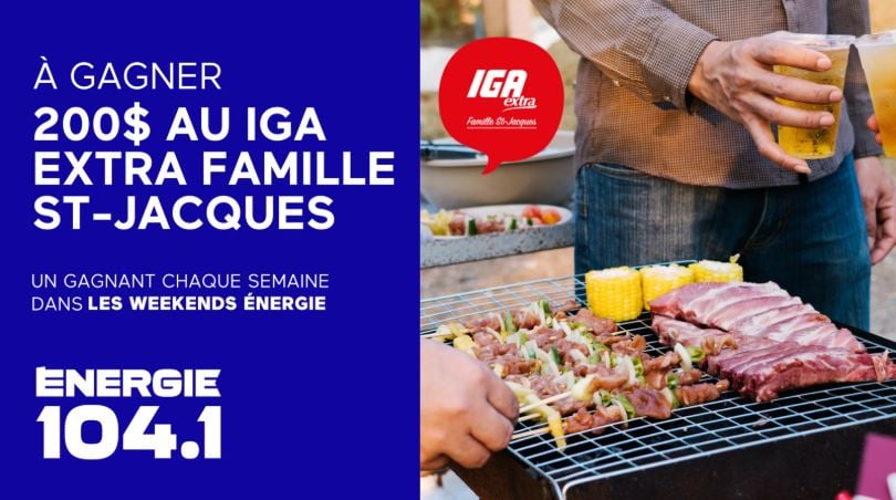 Concours Energie 104,1 - 200$ d'épicerie à gagner CHAQUE SEMAINE !