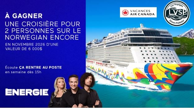 Concours Énergie 94,3 Gagnez une croisière pour 2 personnes sur le Norwegian Encore!