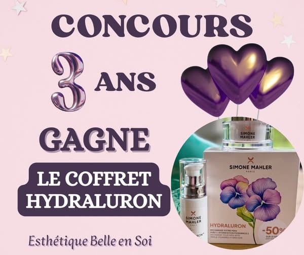 Concours Esthétique Belle en Soi - Gagnez un coffret de la gamme Simone Mahler! Concours Esthétique Belle en Soi - Gagnez un coffret de la gamme Simone Mahler!