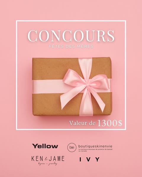Concours Fêtes des mères Yellow - Dyson Airwrap - Boutique Skin Envie - Ivy Boutique et Ken&Jame! Concours Fêtes des mères Yellow - Dyson Airwrap - Boutique Skin Envie - Ivy Boutique et Ken&Jame!