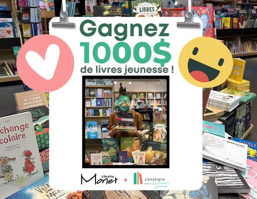 Concours Gagne 1000$ de livres jeunesse! Concours Gagne 1000$ de livres jeunesse!