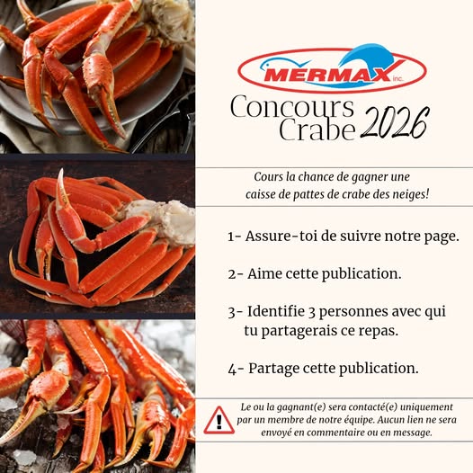 Concours Gagne une caisse de crabes des neiges!