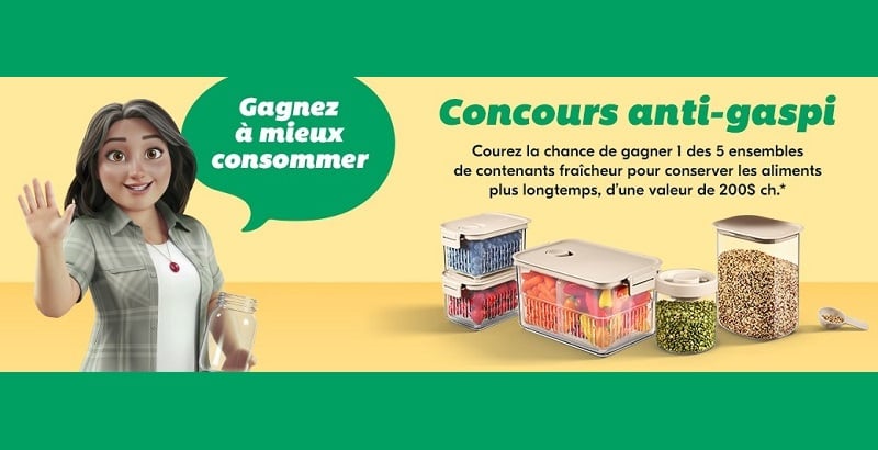 Concours Gagnez 1 des 5 ensembles de contenants fraîcheur!