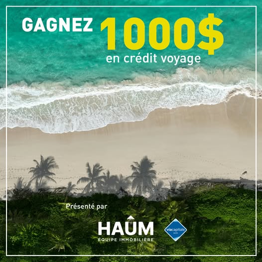 Concours Gagnez 1000$ en crédit voyage!