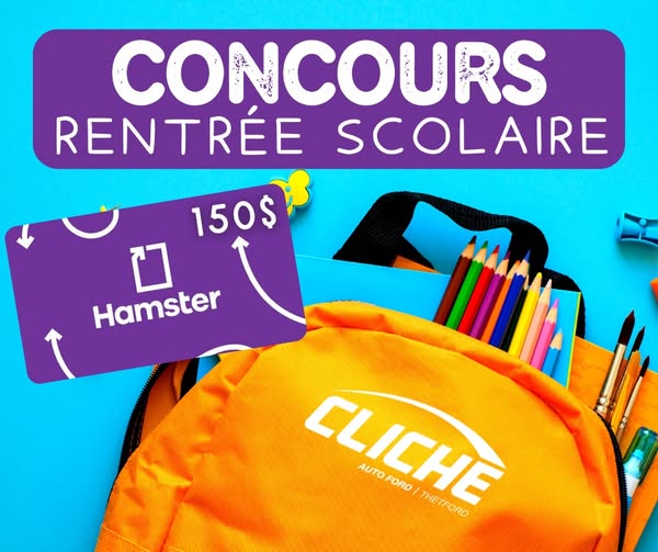 Concours Gagnez 150$ en carte cadeau chez Hamster Mégaburo !